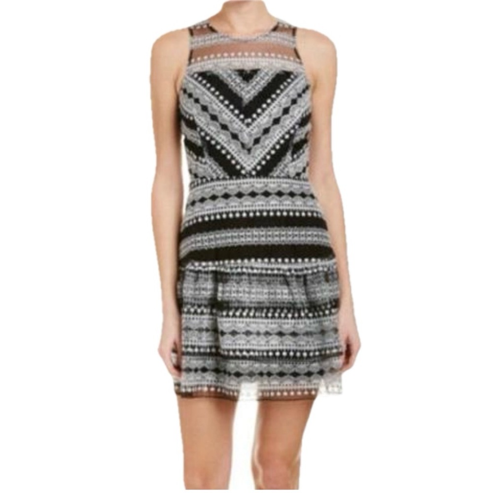 Parker Embroidered Lace Sleeveless Mini Dress Size XS